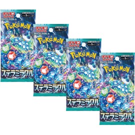 Titan Cards Pokemon TCG Stellar Miracle Booster Packs x4 | Japanese Stellar Crown Booster Packs | Japanese Pokmon Cards | Pokemon Booster Bundle Scarlet & Violet