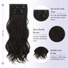 Sofeiyan Clip-In Extensions, 4 Pieces, 50 cm Long Wavy Hair