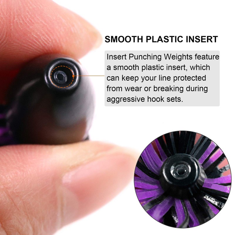 THKFISH Tungsten Sinker Tungsten Sinker Tungsten Punch Rig 42g 2pcs