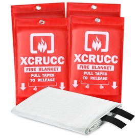 Heavy-Duty Fire Blanket For Home And Kitchen - 4 Pack 40”x 40”High-Density Fiberglass Suffocating Flame Emergency Fire Blanket,Easy to use,Well made,Provides Security