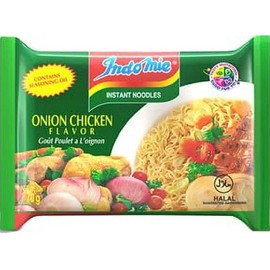 Indomie Onion and Chicken Flavor Noodles Box - Snack and Crispy - Specification: Onion flavor(5 pieces)
