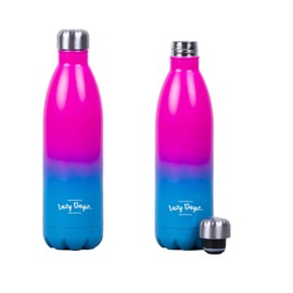 1L Jumbo Stainless Steel Water Drink Bottle Insulated Double Wall Hot/Cold Cycling Gym Outdoor (Pink Blue Ombre)