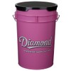 Diamond 6-Gallon Ball Bucket with Lid, Pink