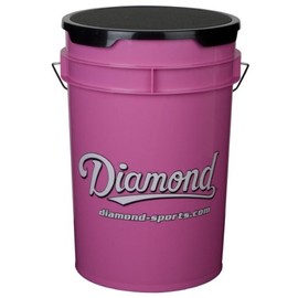 Diamond 6-Gallon Ball Bucket with Lid, Pink
