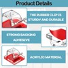 60PCS Cable Hooks Transparent Wire Hooks for Cables Plastic Stick