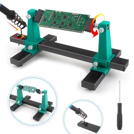 Adjustable PCB Holder Soldering Clamp for Circuit Board Helping Hand Soldering Tool Holder Motherboard PCB Frame Stand Clamp Printed with Soldering Iron Pen Holder
