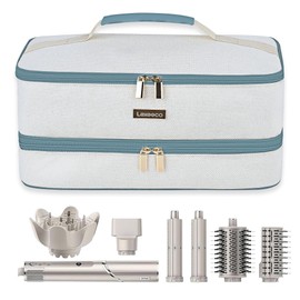 Travel Carrying Case for Shark Flexstyle Attachments Double Layer Hair Dryer Case for Dyson Airwrap Shark Flex Fusion Case Holder Hair Accessories Tool Organizer Revlon Straightener Styler Bag