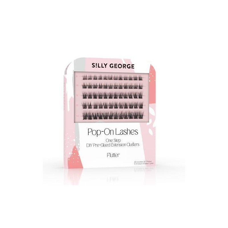 Silly George Pop-On Lashes - DIY 1-Step Pre-Glued Faux Eyelash
