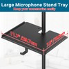 Multi-Functional Metal Microphone Stand Tray with Phone Holder - Universal