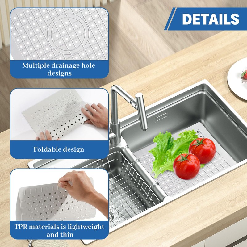 Kitchen Sink Mat, Drain Mat, Sink Protector Mats for Bottom