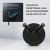 ovimar Aldra Multifunctional Hook, No Drilling, Stainless Steel, Black, for
