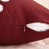 Woaboy Pack of 2 Christmas Burgundy Throw Pillow Covers Decorative