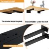 AYSUM 6 Pack Shelf Brackets Black 8 Inch Right Angle