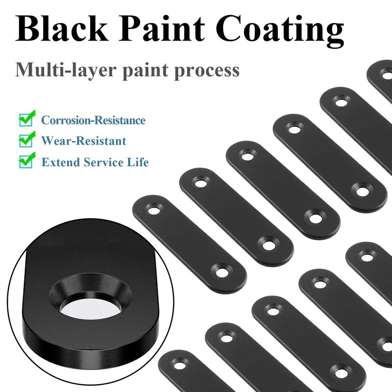 Wopanxye 24 Pack Straight Brackets for Wood Board, Plates Joining