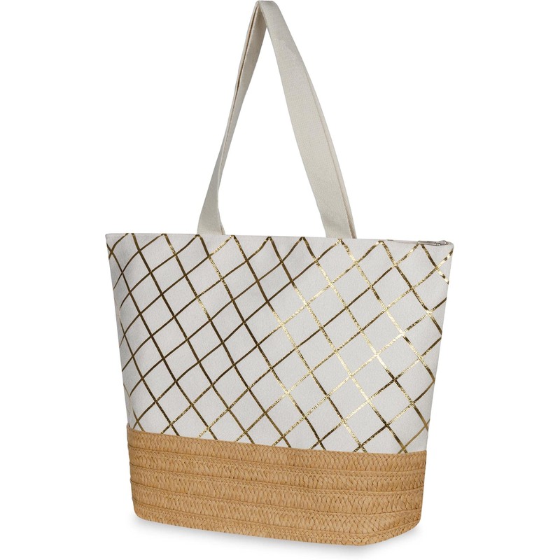 normani Large Shoulder Bag, Beach Bag, Shopper with Zip and