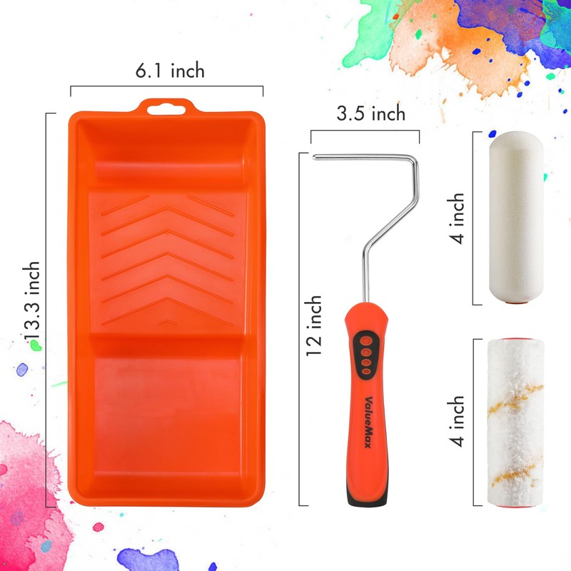 ValueMax Paint Roller Kit, 14-Piece 4 Inch Paint Roller Kit