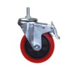 Heavy Duty Stem Caster Wheels M10-1.5X25mm Dual Locking No Noise