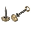 uxcell 12Pcs Brass Decorative Screws with Caps, 15mm Mirror Screws