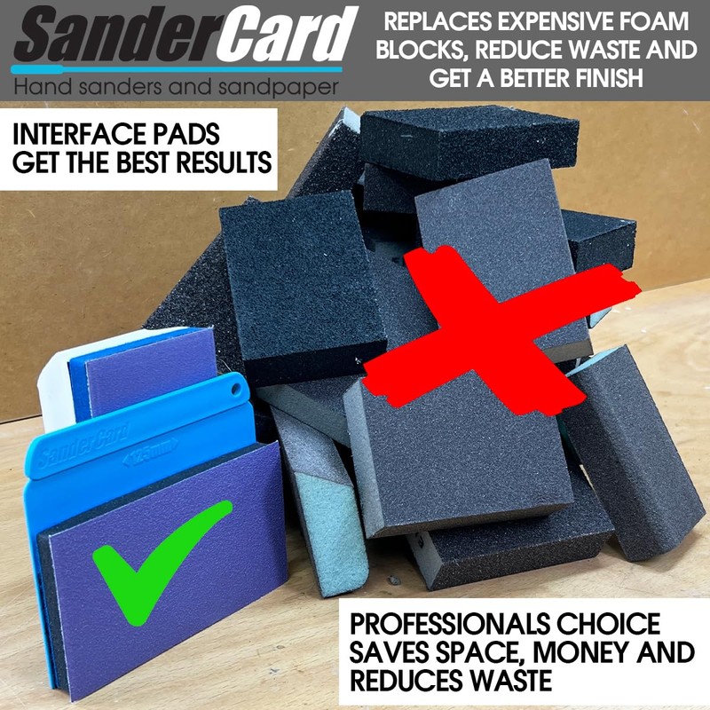 2 Pc Sponge Interface Pad set for Hand Block Sanders,