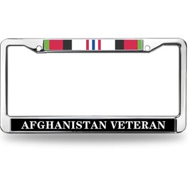 Afghanistan Veteran License Plate Frame US Army Veteran Easy Installation License Plate Frame US Veteran Heroism License Plate Frame for Veterans