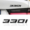 Car Emblem Compatible with 330i Gloss Black Trunk lid Rear