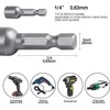 12 Pieces 8 mm Magnetic Socket Set 1/4 Inch Hex