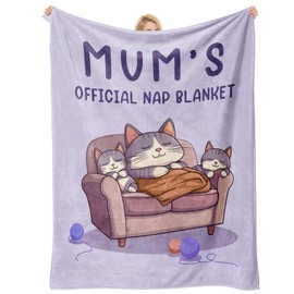 Einanmut Mother's Day Mum Gifts, Gifts for Mum, Best Mum Birthday Gifts from Daughter Son - Flannel Blanket, Christmas Anniversary Presents for Mummy/Mother - 50 X 60 Inches