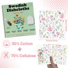 Deorfuy Swedish Dishcloths for Kitchen, 6PCS Wildflower Cellulose Sponge Reusable