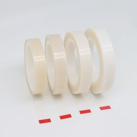 CGPTFE White Translucent PTFE Film Tape Adhesive PTFE Tape Sheets Pressure Sensitive Tape with Single Side Silicone Adhesive, 36 Yards(1 roll) (0.18mmT*25mmW*36Yards)