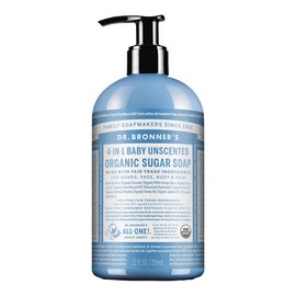 Dr Bronner's 4-In-1 Organic Sugar Soap - Baby Unscented, 710ml