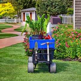 Mighty Max Tank - USA-Made Multi-Terrain Utility Cart Wagon/Cooler Cart Kit with Never-Flat Max Terrain Wheels, 250 lbs Capacity, w/ 2.5 cu. ft. Blue Poly Tub