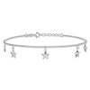 Sterling Silver Starfish Dangles 9 inch w/1 inch ext. Anklet