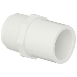 Spears 461 Series PVC Pipe Fitting, Adapter, Schedule 40, 1" NPT Male x 1" Spigot