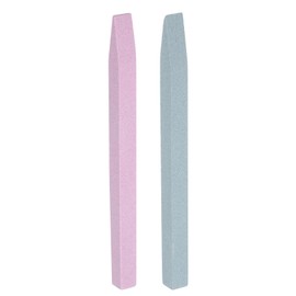 HARFINGTON 2pcs Pumice Stone Nail File, Pumice Nail Polishing Stick Cuticle Remover Pusher, Professional Quartz Stone Nail Filing Buffer Manicure Tool for Salon Nail Art Care, Green,Pink