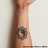 'Tranquil Yin Yang Mandala' Temporary Tattoo - Water Resistant, Skin-Safe,
