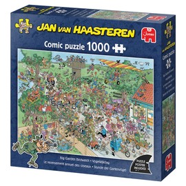 Jan Van Haasteren - JVH - The Annual Census of Birds (1000-Piece) - Big Garden Birdwatch - Adult Jigsaw Puzzle - 100% Recycled Cardboard - 1000 Pieces Jumbo