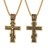 Oidea Eastern Orthodox Cross Necklace: Mens Womens Stainless Steel Retro