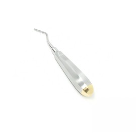 Unbranded Dental Root Tip Elevator Flohar Right (Flat Ends) with Gold Handle Premium