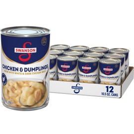 Swanson Canned Chicken and Dumplings With White and Dark Chicken Meat, 10.5 OZ Can (Case of 12)