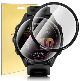 Suoman 2+2 Pack for Garmin Forerunner 570 47mm Smartwatch Screen Protector, Charger Port+ [Anti Scratch] Full Coverage High Definition Soft Protective Film