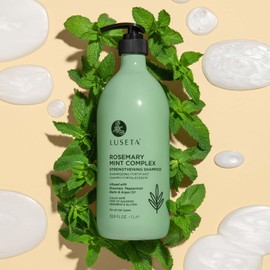 Luseta Rosemary Mint Strengthening Shampoo Hydrating and Nourishing Damaged Hair Thickening Shampoo for Thinning Hair,Reduce Frizz and Add Shine for All Hair Types, Sulfate Free 33.8oz