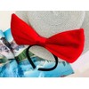 Velvet Bow Headband: H2 (Velvet Red)