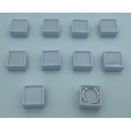Convenient Accessory Cases: 1.2 x 1.2 x 0.7 inches (3 x 3 x 1.7 cm), Set of 10, White Color, Plastic Material, Perfect for Protecting and Organizing Jewelry or Jewelry, Bulk Box, Jewelry Box, Small
