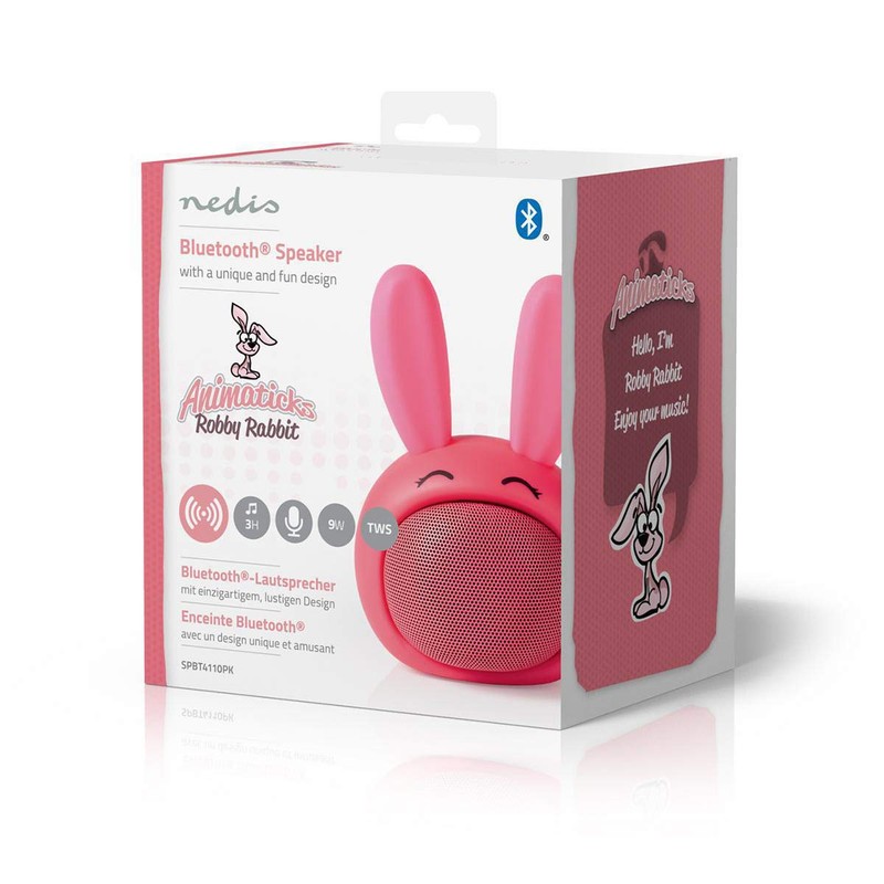 Nedis Animaticks Bluetooth Speaker with 3H Playtime, Hands-Free Calling &