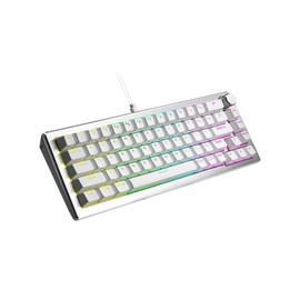 Cooler Master CK720 Hot-Swappable 65% Silver/White Mechanical Gaming Keyboard, Kailh Box V2 Tactile Brown Switches, Customizable RGB, USB-C Connectivity, 3-Way Dial, QWERTY (CK-720-SKKM1-US)