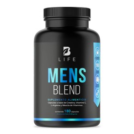 Vitaminas para Hombre, Multivitaminico de Hombre de 180 Capsulas Vitaminas y Minerales con Creatina, Arginina y BCAAs. Mens Blend B Life