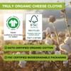Organic Cheese Cloths, GOTS Certified, 2PCS, Grade 100, 20x20Inch Hemmed