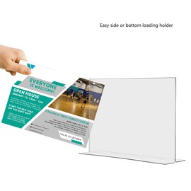 Marketing Holders 2 Pack Sign Holder 17" x 11" Double Sided Display for Food Drink Menu at Nightclub Restaurant Table Tent POP Retail Boutiques Clear Acrylic Printed Material Stand