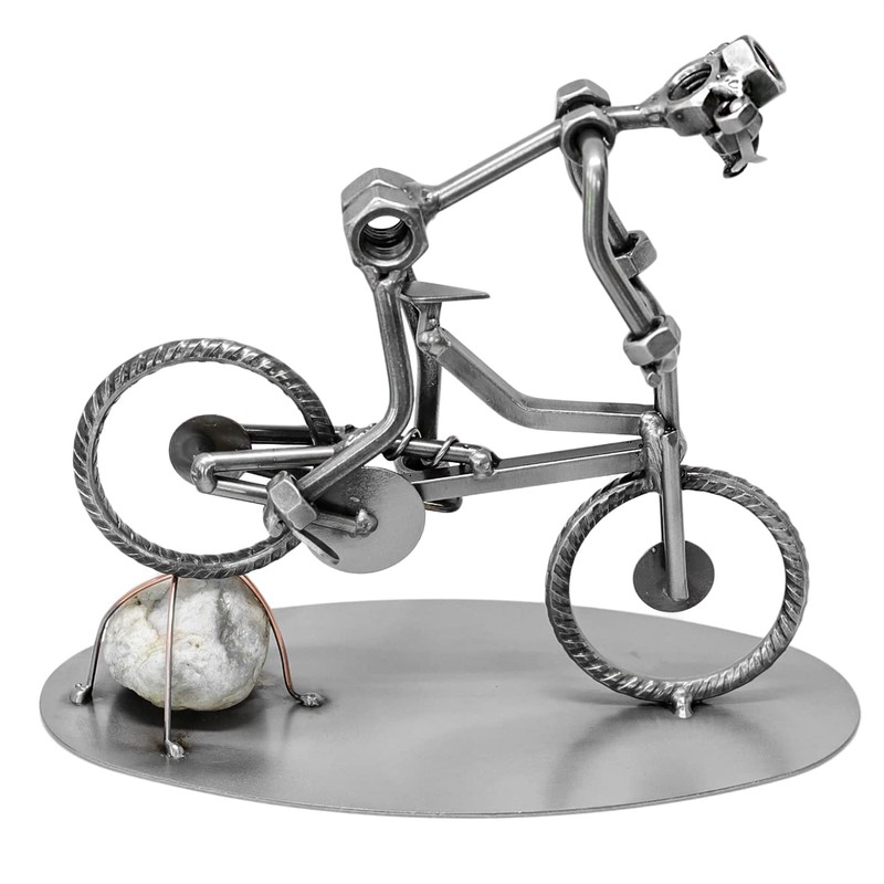 Screw Manikin MTB Mountain Bike Cycling Stone-Hand-Made Gift Idea