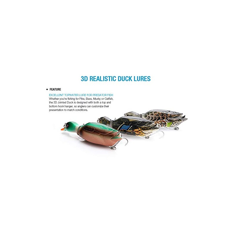 ELBFANG Wobbler duck, artificial bait, fishing bait for fishing, pike